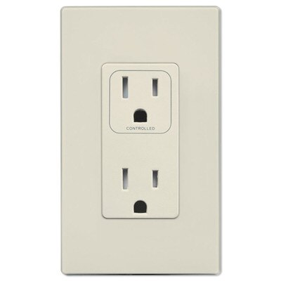 PCS SimpleWorx Split Duplex Wall Receptacle, Light Almond